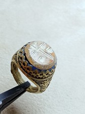 VERY RARE GENUINE ANCIENT ROMAN WARRIOR GOLD RING REMARKABLE RELIC