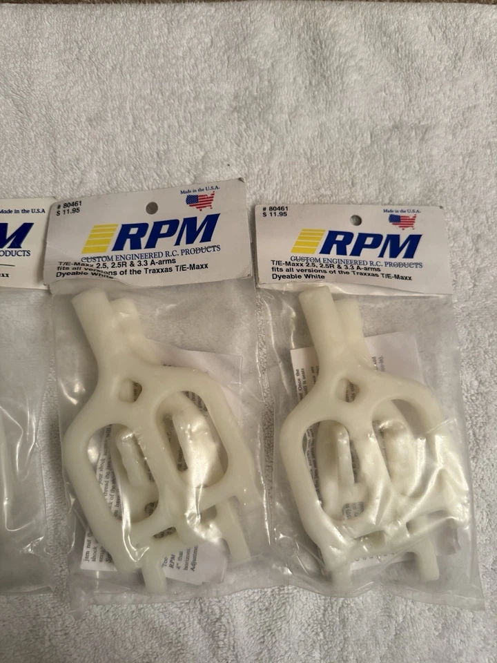 RPM White Dyable Tmaxx Emaxx Wide Arms - Image 2 of 3
