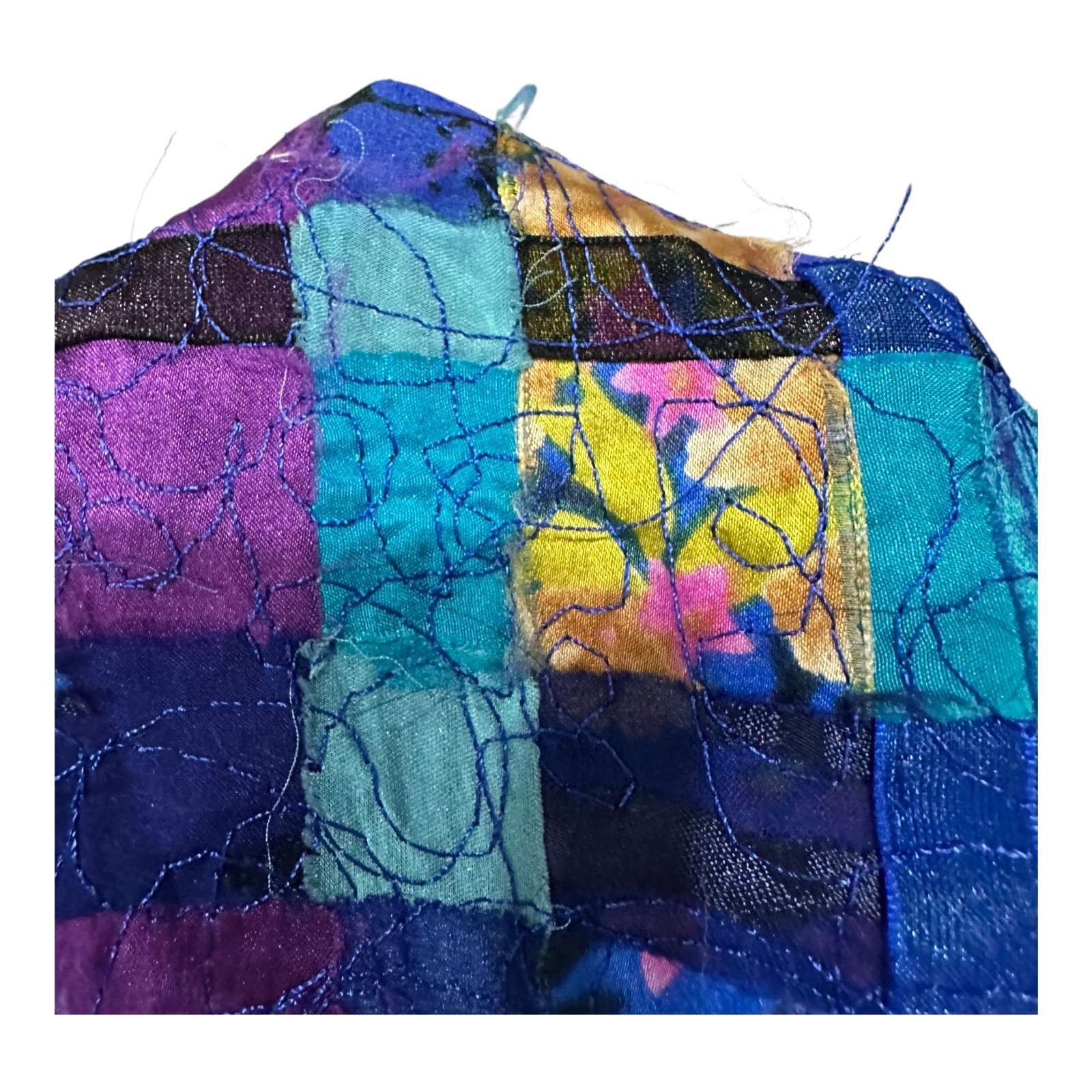 Chicos Womens L Open Front Patchwork Jacket Sz 2 … - image 5