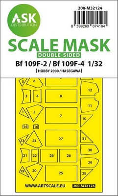 1/32 Bf 109F-2 / F-4 Double-Sided Express Fit Mask for Hasegawa / Hobby 2000