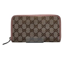GUCCI GG Canvas Zippy Wallet 363423 Women's Long Wallet Free Shipping Used 
