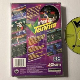 Virtual Open Tennis (Sega Saturn, 1996) Complete Tested 