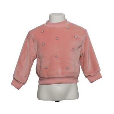 H&M, Sweatshirt, Größe: 104, Pink, Polyester, Gepunktet, Fleece, Mädchen #JYc