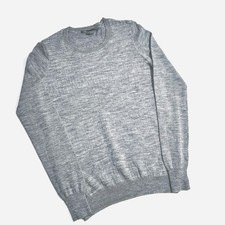 Vince Mens Sweater Gray Crewneck Sweater 100 Wool S