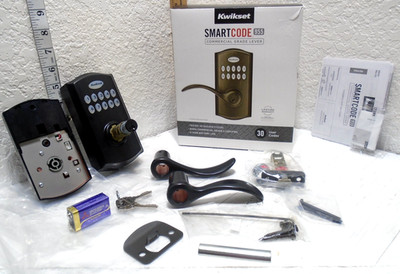 Kwikset 955 SmartCode Electronic Pembroke Lever Door Lock - Venetian Bronze...