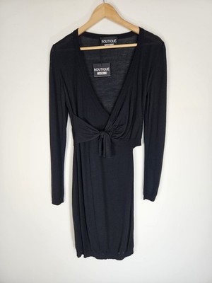 Boutique Moschino - Wool Blend Black Sweater Dress - Size 12 - RRP £680
