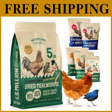 Non-GMO Organic Mealworms - 5 lb High-Protein Feed