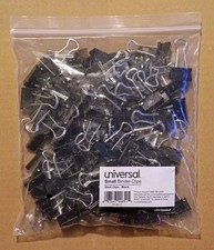 Universal Black Binder Paper Clips Size 19MM 0.75 INCH 100 Count