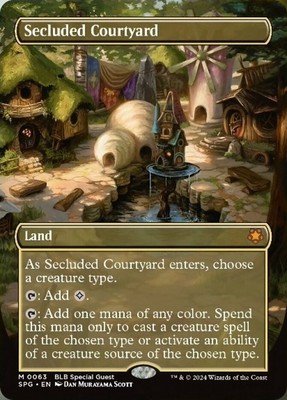 Secluded Courtyard - Borderless NM, English MTG MTG: Special Guests