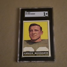 CHUCK BEDNARIK 1961 TOPPS #101 PHILADELPHIA EAGLES