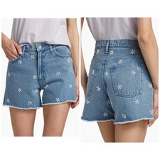 Pantaloncini in denim impreziositi da stracci e ossa nuovi con etichette $298 in Aspen taglia:29