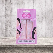 The Vintage Cosmetic Company 8 Pink Popper Heatless Hair Curlers Go Curl Go!