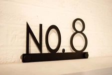 House Number Sign Personalized Laser Cut Address Modern Wall Plaque Signage 6"