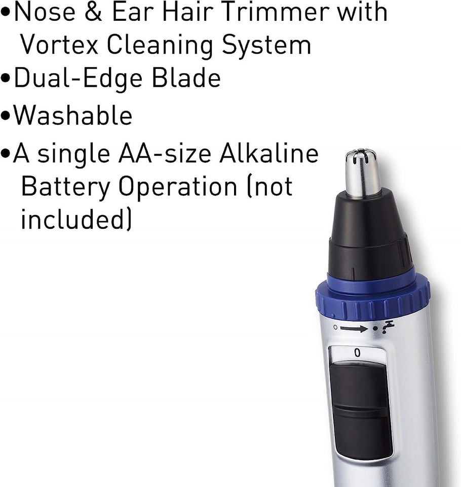 Panasonic ERGN30K Nose, Ear N Facial Hair Trimmer Wet/Dry with Vortex