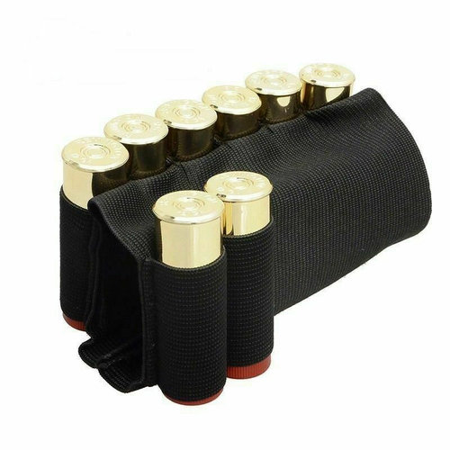 Tactical 8 Round Shotgun Buttstock Shell Holder Elastic Ammo Holster 12/20 Gauge - Foto 8 di 11