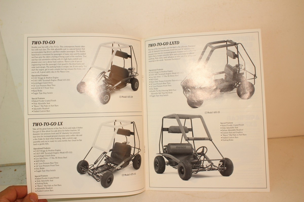 Manco Machines Catalog, Minibike, Go-Karts