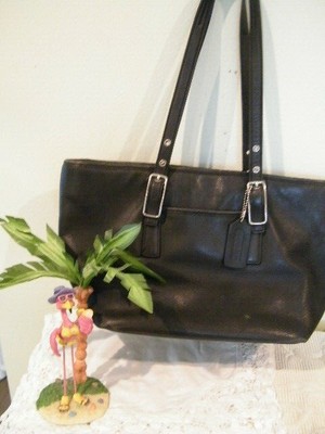 coach black and gold purse