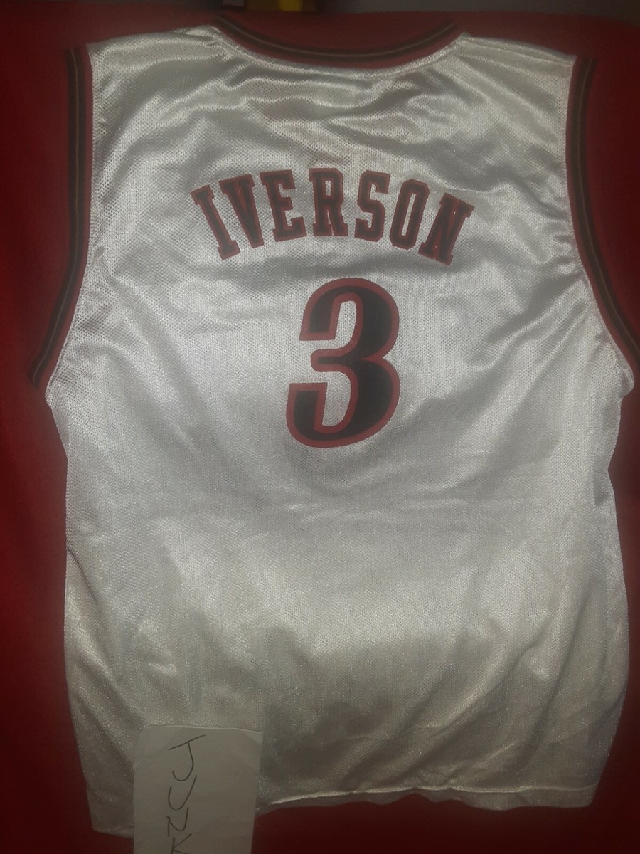 Reebok Sixers Iverson ジャージ Mサイズ Reebok Allen Iverson Blue Philly 76ers Sixers Basketball