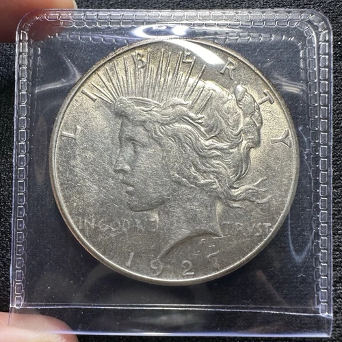 1927 S Peace Silver Dollar AU Almost Uncirculated Better Date Coin