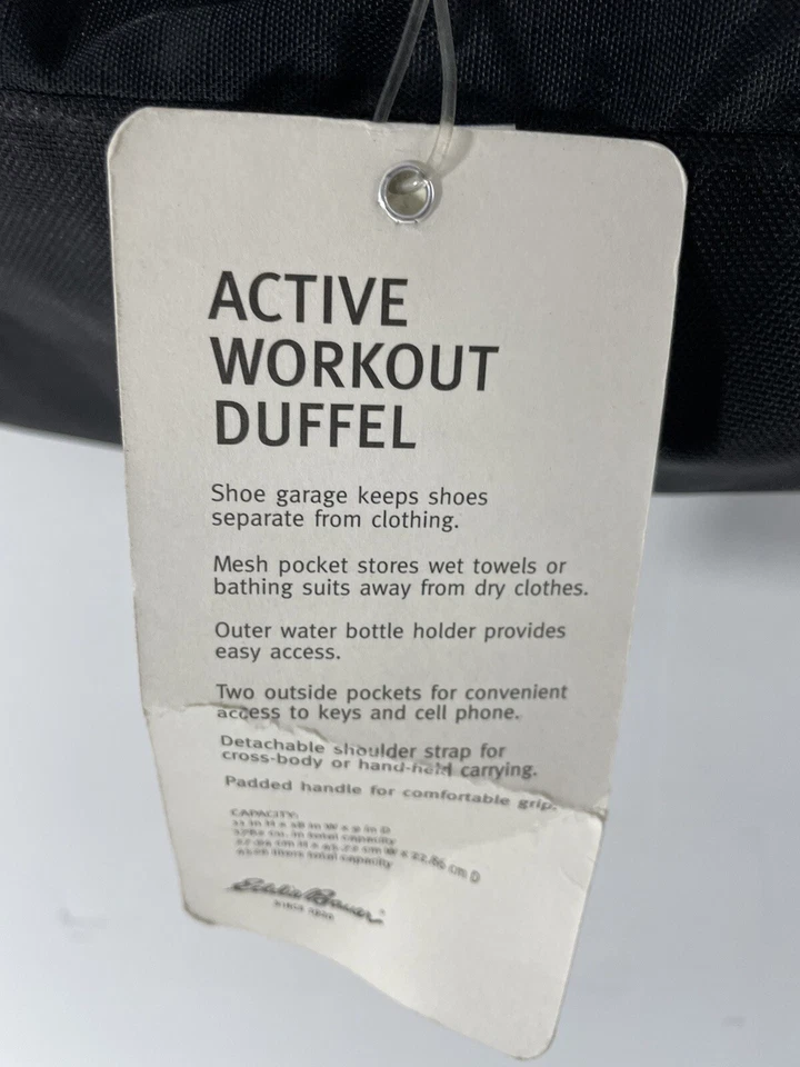 Nescafe Taster's Choice coffee Eddie Bauer Black Nylon Duffle Gym Bag promo NWT - Image 4 of 4