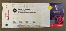 Qatar v Senegal FIFA World Cup 2022 Used Ticket Stub Match 18