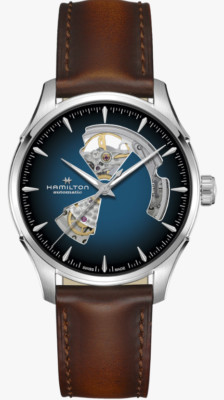 Hamilton Jazzmaster Open Heart Blue Dial and Cow Leather Men's Watch H32675540
