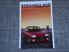 Peugeot 205 Cabriolet Prospekt Brochure 1986 Deutsch German selten