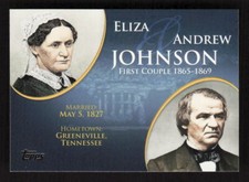 2008 Topps Update First Couples #FC-16 Andrew Johnson / Eliza Johnson