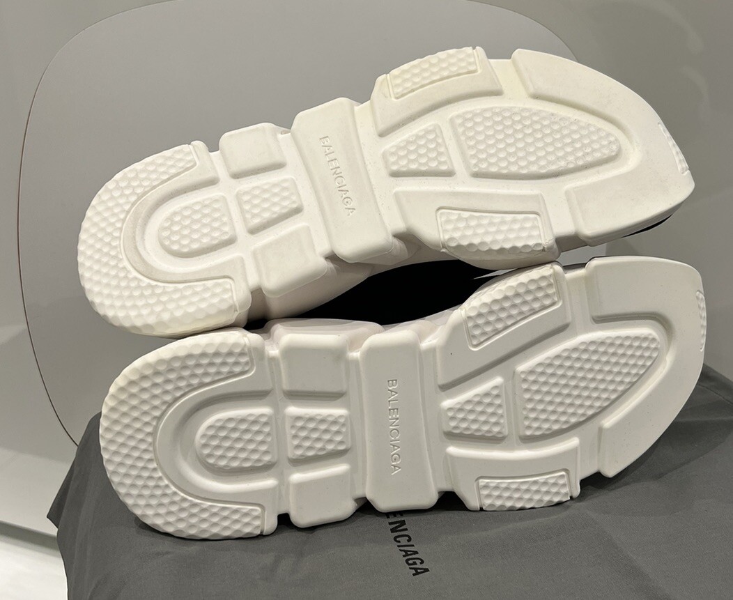 Balenciaga Men New Speed Trainer Mid Black White Sneakers Size 42 