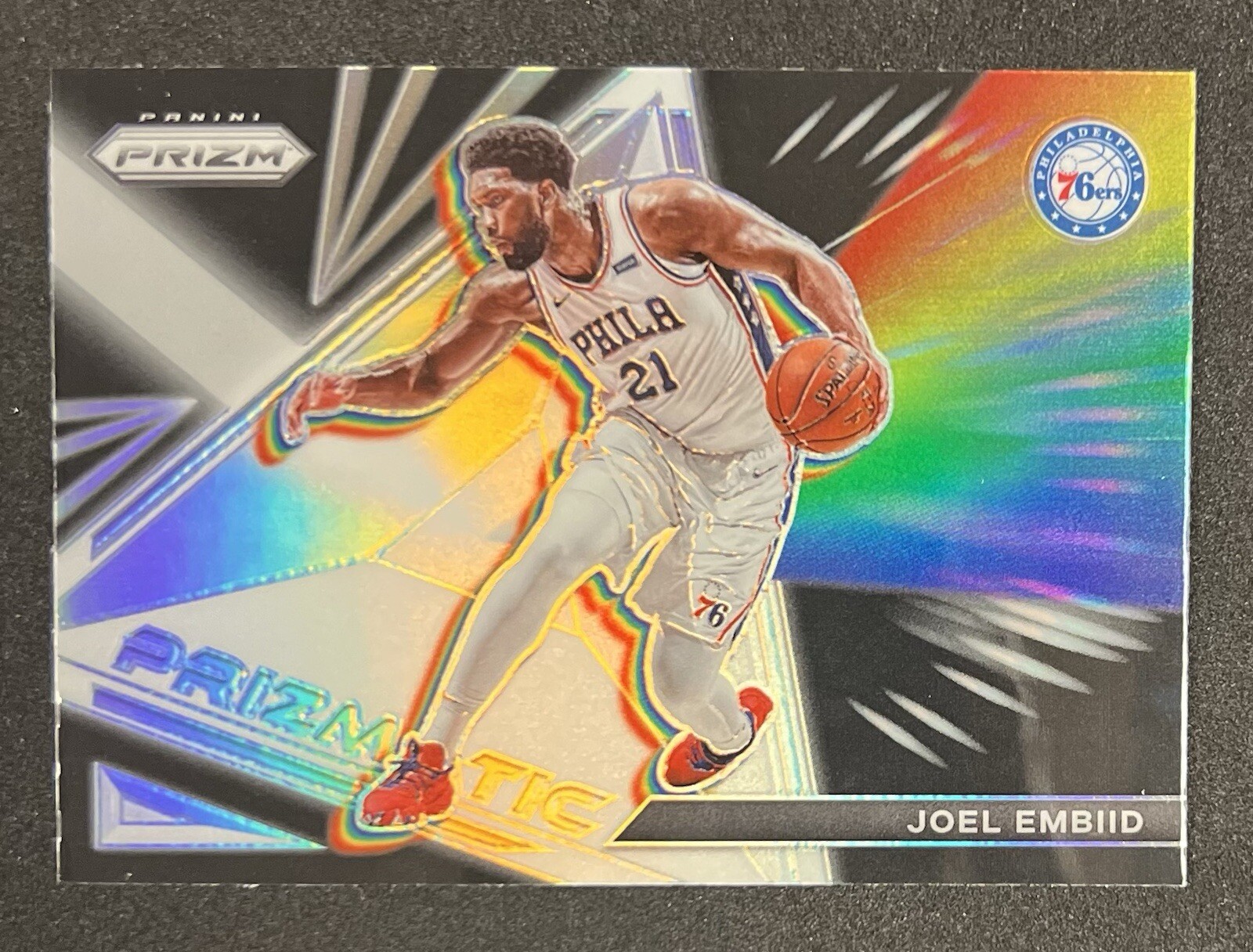 2021-22 Panini Prizm Prizmatic Silver Prizm Joel Embiid #2