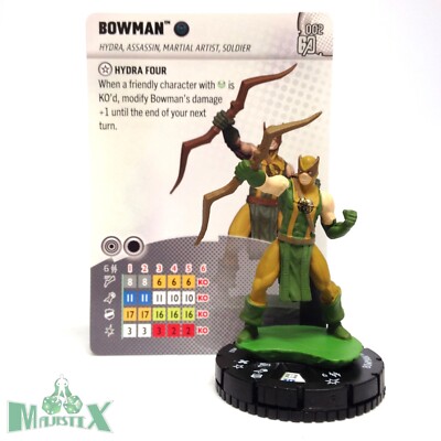 Heroclix Avengers 60th Anniversary set Bowman #002 Common figure w/card!
