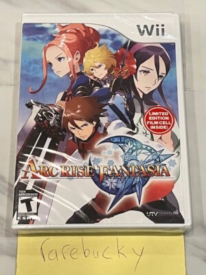 Arc Rise Fantasia First Print w/Film Cell (Nintendo Wii) NEW SEALED NM, RARE!