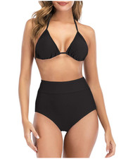 Sz XL Bikini with Halter Top and High Waisted Bottom X002WJV4NZ