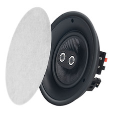 6.5" Trimless In-Ceiling Speaker 120W Stereo Dual .5" Titanium Tweeters Single 