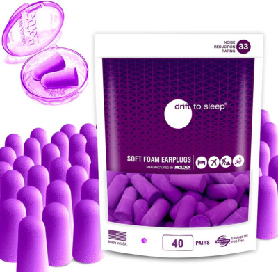 Soft Foam Earplugs 40 Pairs Ear Plugs for Sleeping, Snoring, Work, Travel, Shoot