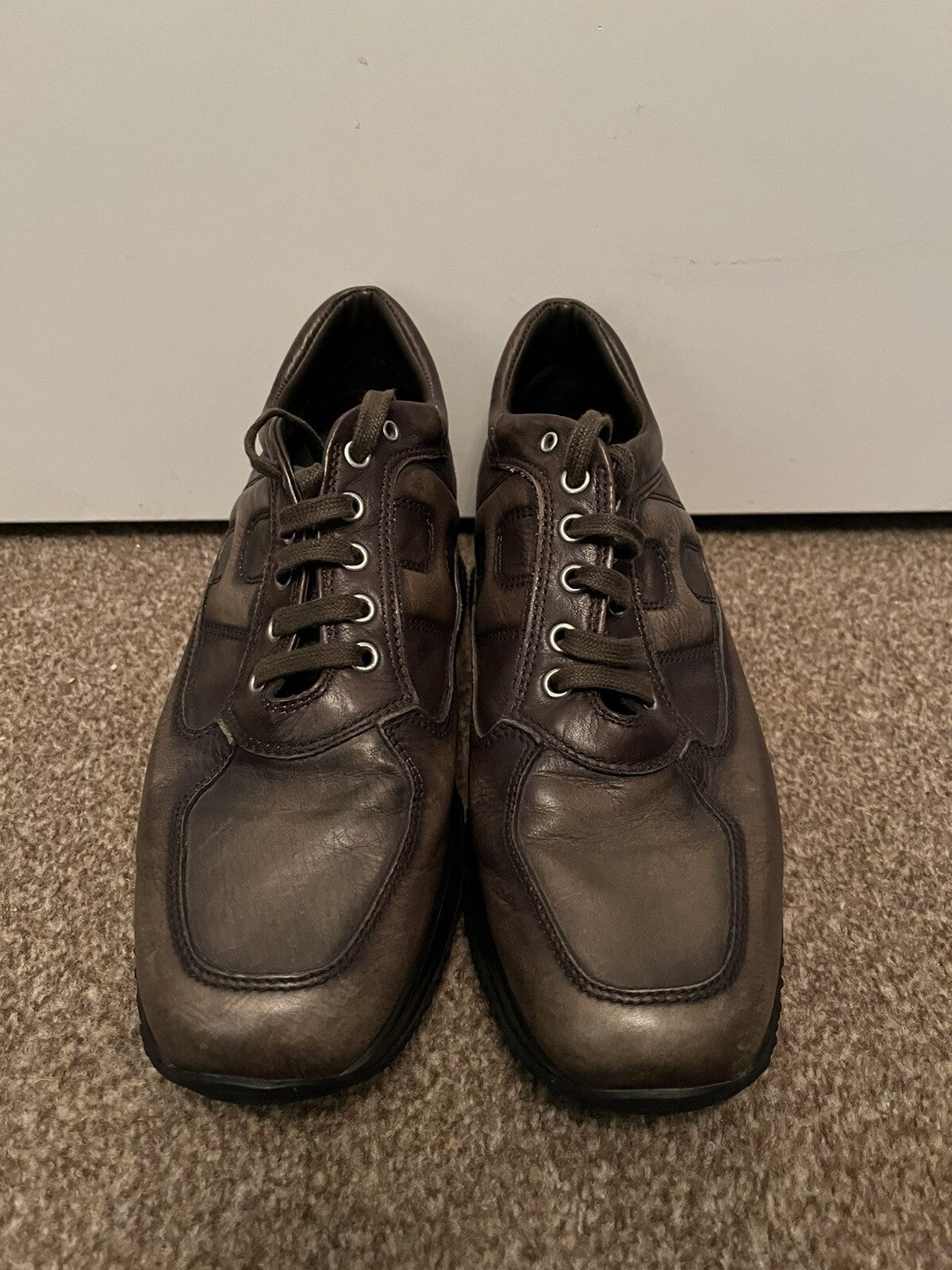 Hogan Interactive Brown Leather Trainers Sneakers… - image 6