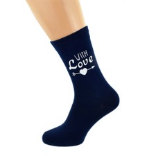 With Love Design Navy Blue Mens Socks UK 5-12 - X6N840