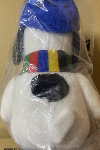 Peanuts Metlife Snoopy Regenbogenschal grau gefütterte Stiefel neu versiegelte Tasche - Bild 3 von 10
