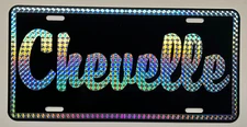 RETRO 1970'S PRISM METAL LICENSE PLATE CHEVELLE SS SUPER SPORT 396 454