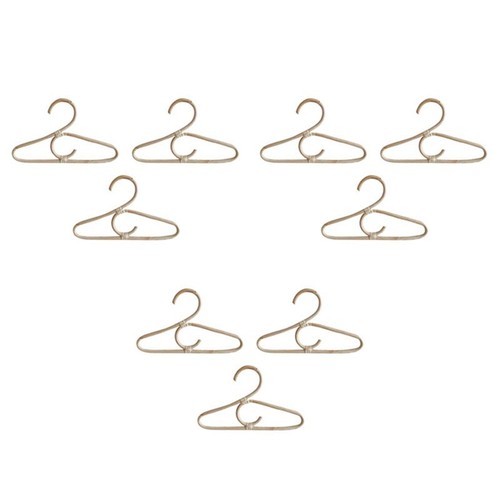 Cintres En Rotin Naturel - Lot De 6, 21x39cm - Déco Chambre Et Rangement Vêtements