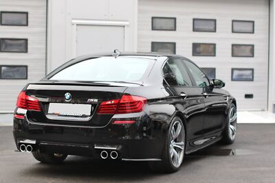 Heck Ansatz Flaps Diffusor passend für BMW M5 F10 schwarz Hochglanz