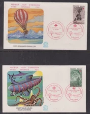 France 1982 Red Cross x 2 First Day Covers # 1303/04 - Unaddressed