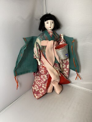 RARE POUPÉE JAPONAISE ancienne, jouet traditionnel, Geishas, env. 1900