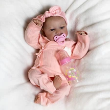 Handmade Reborn Baby Dolls Girl Doll Vinyl Silicone Lifelike Real Newborn Gift