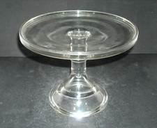 Small 8 3/8" Clear Glass Pedestal Cake Stand Bakery
