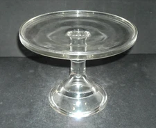 Small 8 3/8" Clear Glass Pedestal Cake Stand Bakery