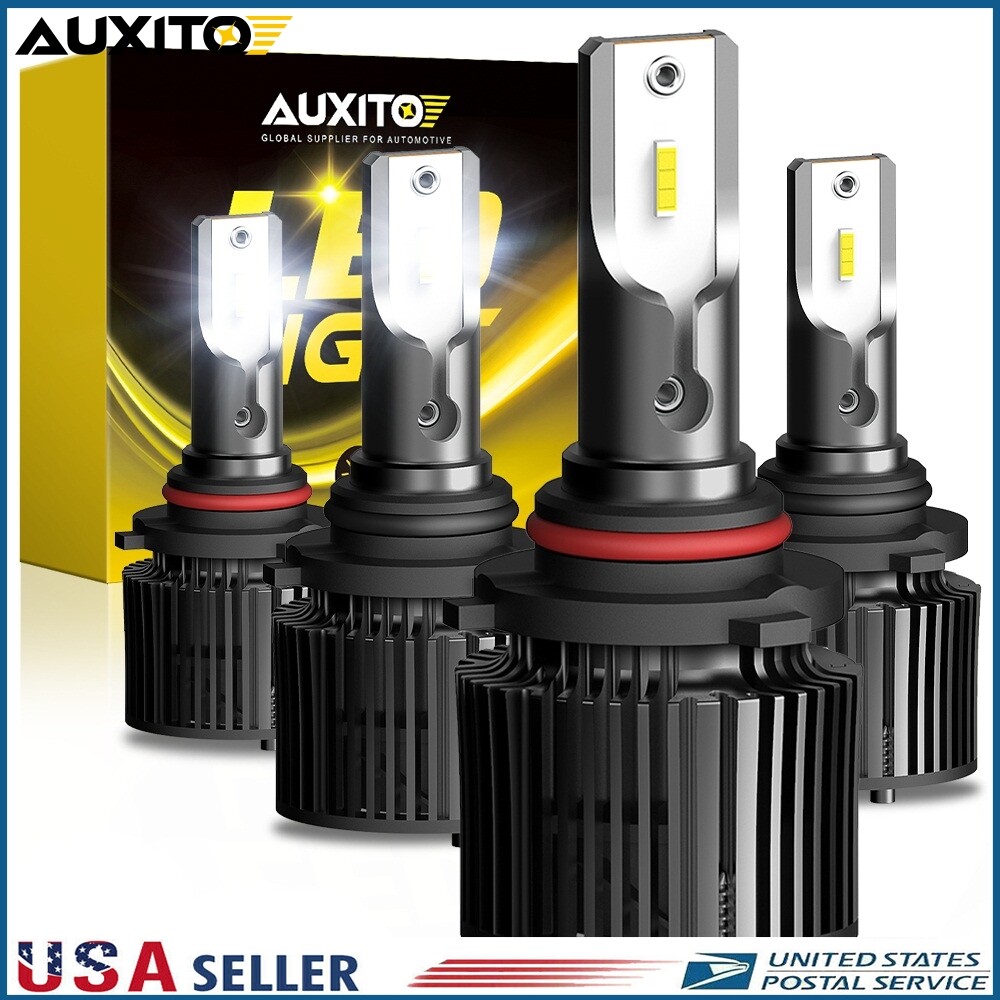 4x AUXITO 9005 9006 LED Headlight Bulb High Low Beam Bright White Conversion Kit
