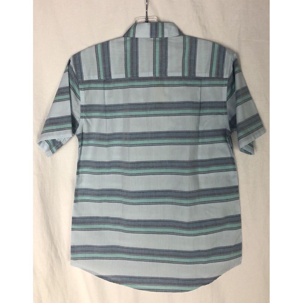 Calvin Klein Jeans Boys' Blue/green Button-Front ShortSleeve Shirt, L ( 14-16) thumbnail 4