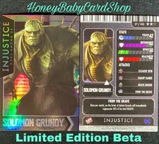 Injustice Arcade Limited Edition Beta Card 27 Solomon Grundy Holofoil OOP