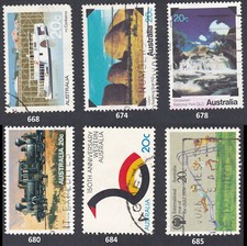 Australia 1979 Used Stamp Michel Nº 668 674 678 680 684 685